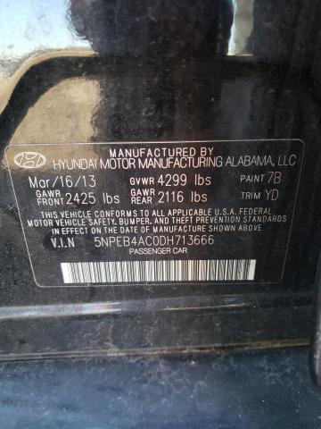 Photo 11 VIN: 5NPEB4AC0DH713666 - HYUNDAI SONATA 