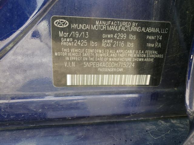 Photo 9 VIN: 5NPEB4AC0DH715224 - HYUNDAI SONATA GLS 