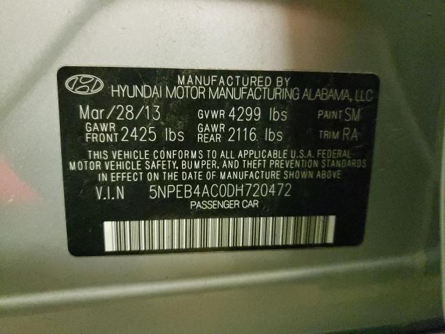 Photo 11 VIN: 5NPEB4AC0DH720472 - HYUNDAI SONATA 