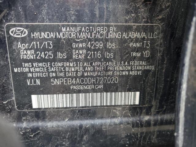 Photo 11 VIN: 5NPEB4AC0DH727020 - HYUNDAI SONATA 