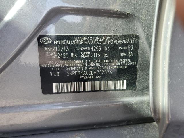 Photo 11 VIN: 5NPEB4AC0DH732573 - HYUNDAI SONATA GLS 