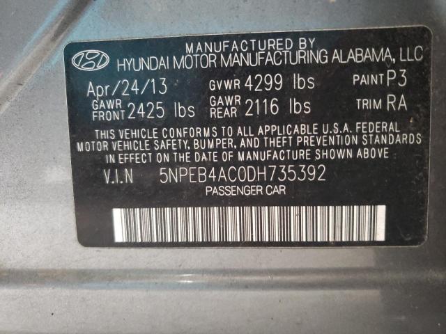 Photo 11 VIN: 5NPEB4AC0DH735392 - HYUNDAI SONATA 