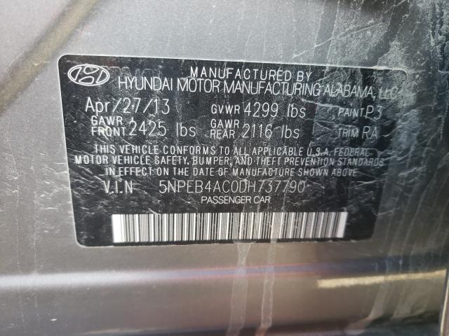 Photo 9 VIN: 5NPEB4AC0DH737790 - HYUNDAI SONATA GLS 