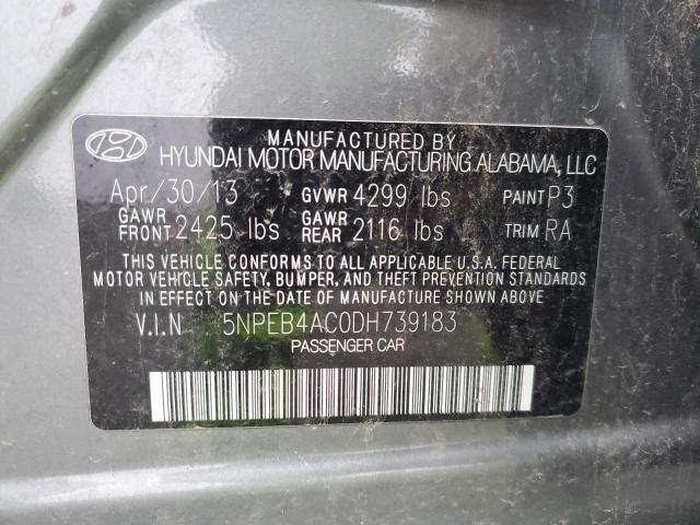 Photo 11 VIN: 5NPEB4AC0DH739183 - HYUNDAI SONATA GLS 