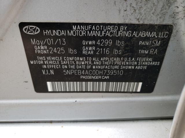 Photo 9 VIN: 5NPEB4AC0DH739510 - HYUNDAI SONATA GLS 