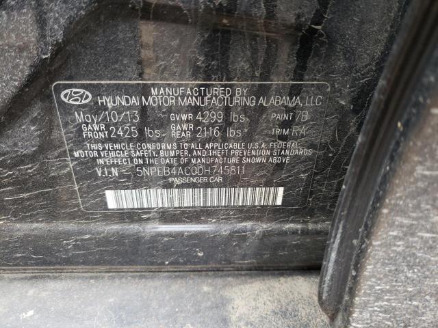 Photo 9 VIN: 5NPEB4AC0DH745811 - HYUNDAI SONATA GLS 