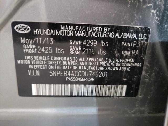 Photo 9 VIN: 5NPEB4AC0DH746201 - HYUNDAI SONATA GLS 