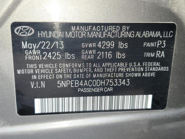 Photo 11 VIN: 5NPEB4AC0DH753343 - HYUNDAI SONATA GLS 