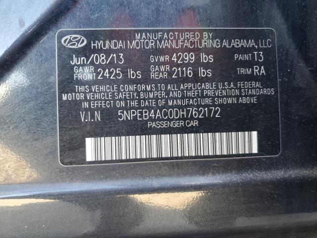 Photo 11 VIN: 5NPEB4AC0DH762172 - HYUNDAI SONATA GLS 