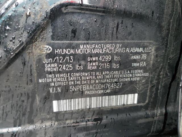 Photo 12 VIN: 5NPEB4AC0DH764827 - HYUNDAI SONATA GLS 