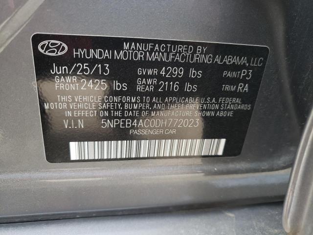 Photo 11 VIN: 5NPEB4AC0DH772023 - HYUNDAI SONATA GLS 