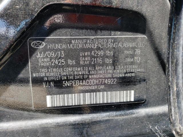 Photo 11 VIN: 5NPEB4AC0DH774922 - HYUNDAI SONATA 