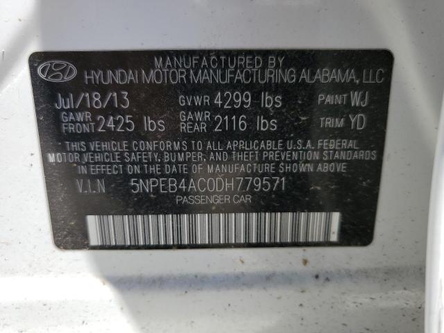 Photo 11 VIN: 5NPEB4AC0DH779571 - HYUNDAI SONATA GLS 