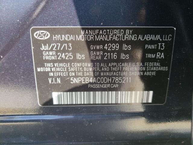 Photo 9 VIN: 5NPEB4AC0DH785211 - HYUNDAI SONATA GLS 