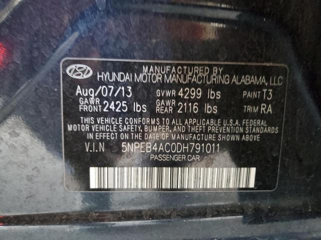 Photo 11 VIN: 5NPEB4AC0DH791011 - HYUNDAI SONATA GLS 