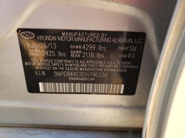 Photo 9 VIN: 5NPEB4AC0DH796208 - HYUNDAI SONATA GLS 