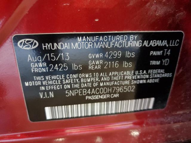 Photo 11 VIN: 5NPEB4AC0DH796502 - HYUNDAI SONATA 