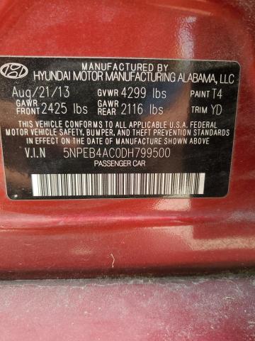 Photo 11 VIN: 5NPEB4AC0DH799500 - HYUNDAI SONATA 