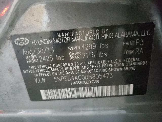 Photo 9 VIN: 5NPEB4AC0DH805473 - HYUNDAI SONATA GLS 