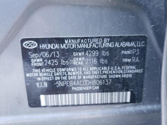 Photo 9 VIN: 5NPEB4AC0DH806137 - HYUNDAI SONATA GLS 