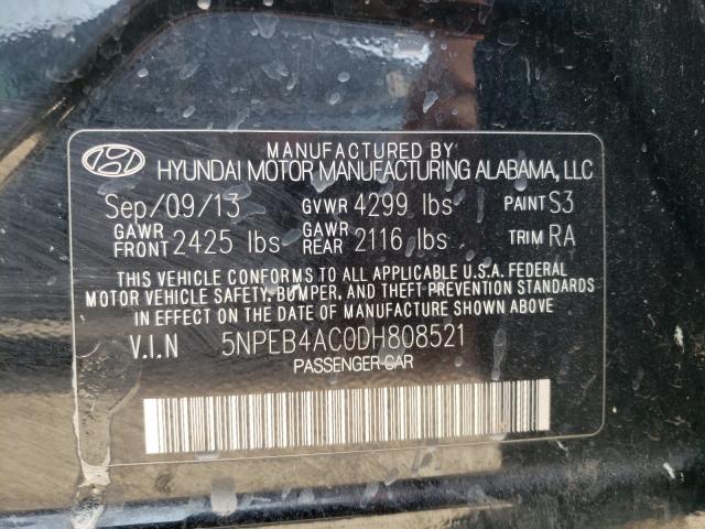 Photo 9 VIN: 5NPEB4AC0DH808521 - HYUNDAI SONATA GLS 