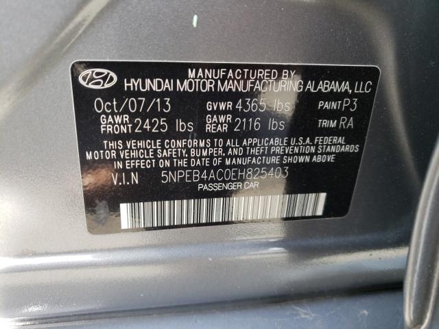 Photo 9 VIN: 5NPEB4AC0EH825403 - HYUNDAI SONATA GLS 