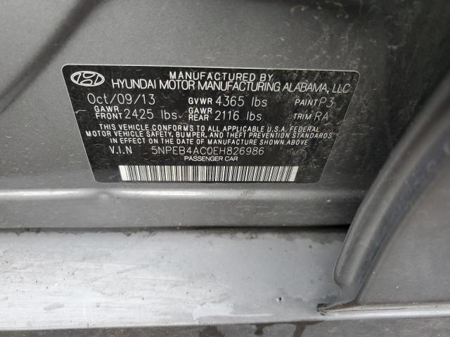 Photo 11 VIN: 5NPEB4AC0EH826986 - HYUNDAI SONATA 