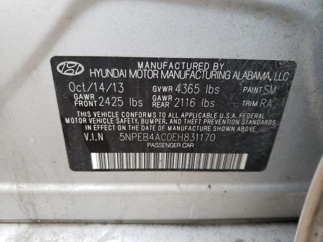 Photo 9 VIN: 5NPEB4AC0EH831170 - HYUNDAI SONATA GLS 