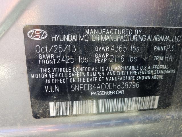 Photo 9 VIN: 5NPEB4AC0EH838796 - HYUNDAI SONATA GLS 