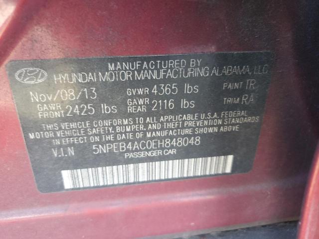 Photo 11 VIN: 5NPEB4AC0EH848048 - HYUNDAI SONATA GLS 