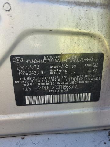 Photo 11 VIN: 5NPEB4AC0EH868512 - HYUNDAI SONATA 