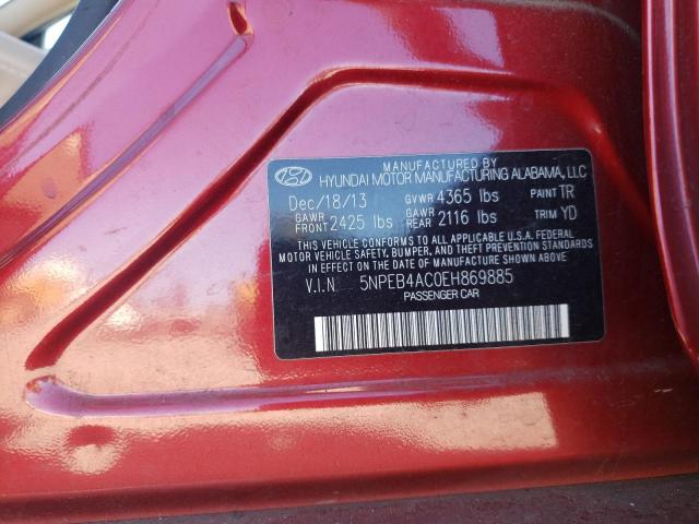 Photo 11 VIN: 5NPEB4AC0EH869885 - HYUNDAI SONATA GLS 