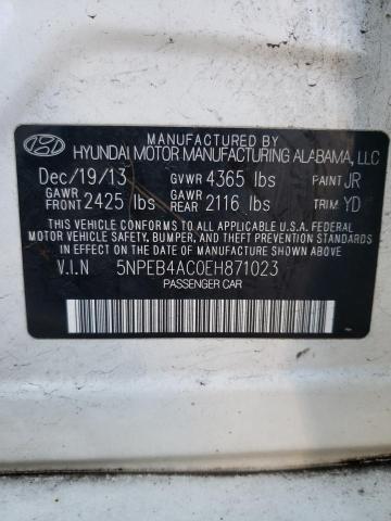 Photo 11 VIN: 5NPEB4AC0EH871023 - HYUNDAI SONATA 