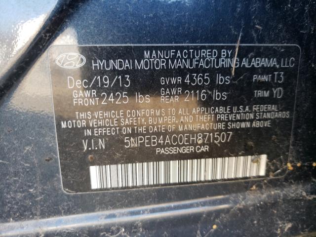 Photo 9 VIN: 5NPEB4AC0EH871507 - HYUNDAI SONATA GLS 