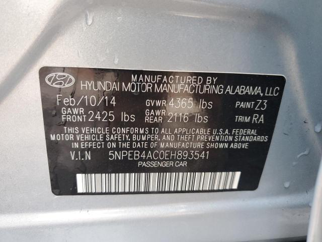 Photo 11 VIN: 5NPEB4AC0EH893541 - HYUNDAI SONATA 