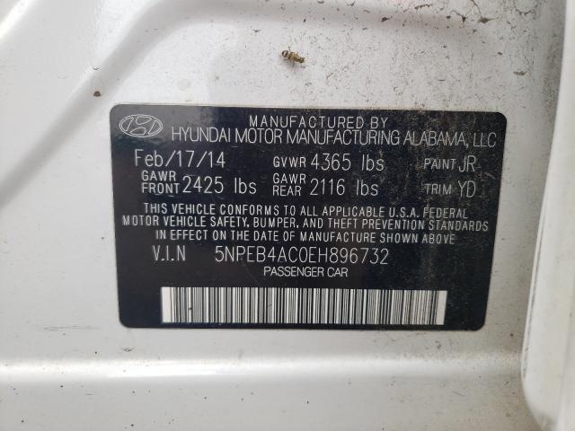 Photo 9 VIN: 5NPEB4AC0EH896732 - HYUNDAI SONATA GLS 