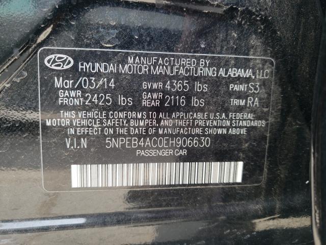 Photo 9 VIN: 5NPEB4AC0EH906630 - HYUNDAI SONATA GLS 