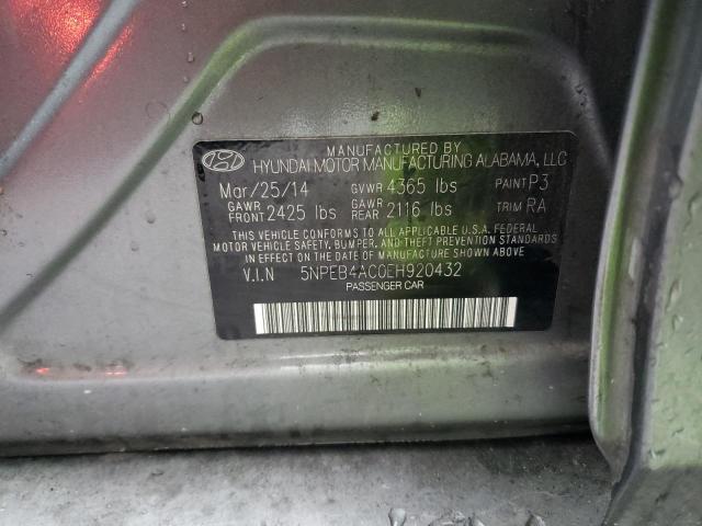 Photo 11 VIN: 5NPEB4AC0EH920432 - HYUNDAI SONATA GLS 