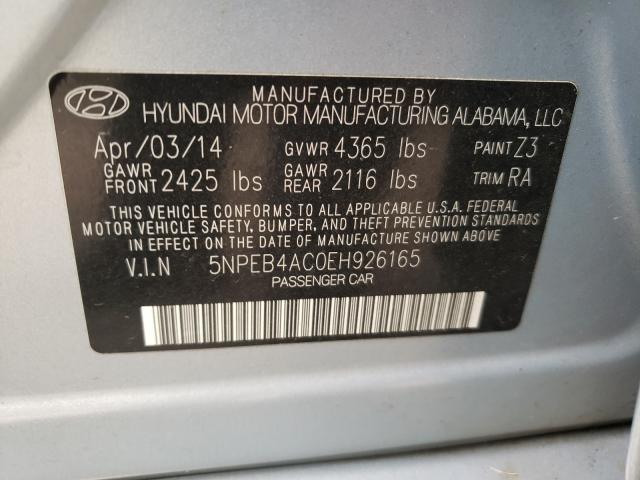 Photo 9 VIN: 5NPEB4AC0EH926165 - HYUNDAI SONATA GLS 