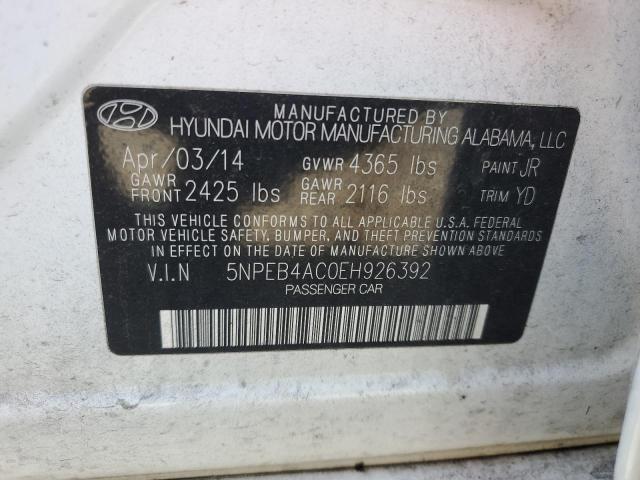 Photo 11 VIN: 5NPEB4AC0EH926392 - HYUNDAI SONATA GLS 