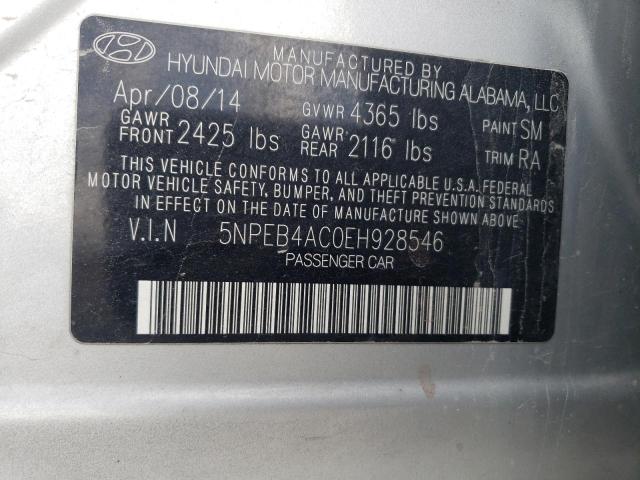 Photo 11 VIN: 5NPEB4AC0EH928546 - HYUNDAI SONATA GLS 