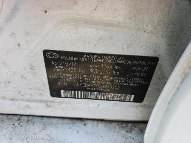 Photo 12 VIN: 5NPEB4AC0EH930202 - HYUNDAI SONATA GLS 