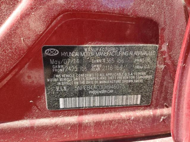 Photo 11 VIN: 5NPEB4AC0EH946075 - HYUNDAI SONATA GLS 