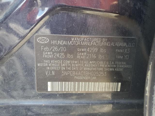 Photo 11 VIN: 5NPEB4AC1BH025253 - HYUNDAI SONATA 