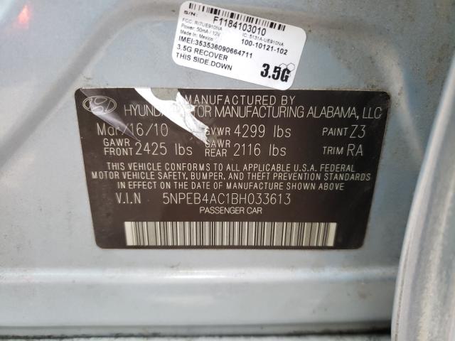 Photo 9 VIN: 5NPEB4AC1BH033613 - HYUNDAI SONATA GLS 