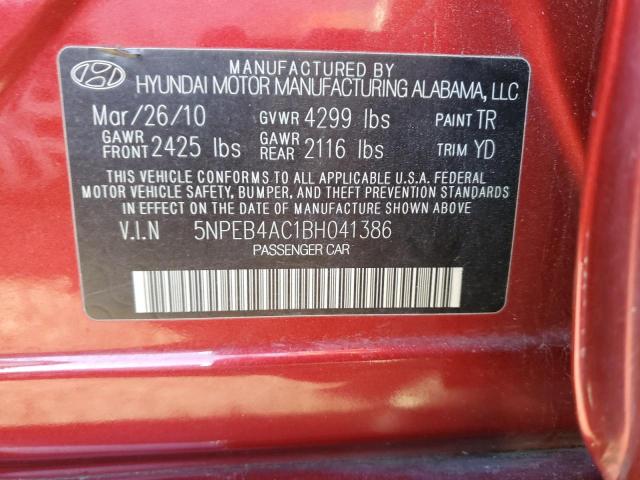 Photo 11 VIN: 5NPEB4AC1BH041386 - HYUNDAI SONATA 