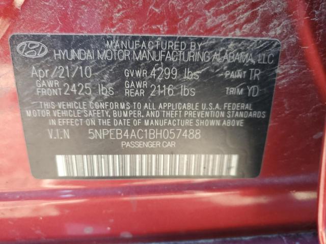 Photo 12 VIN: 5NPEB4AC1BH057488 - HYUNDAI SONATA 