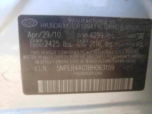 Photo 9 VIN: 5NPEB4AC1BH063159 - HYUNDAI SONATA GLS 