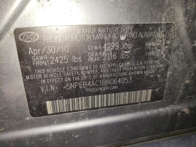 Photo 9 VIN: 5NPEB4AC1BH064053 - HYUNDAI SONATA GLS 