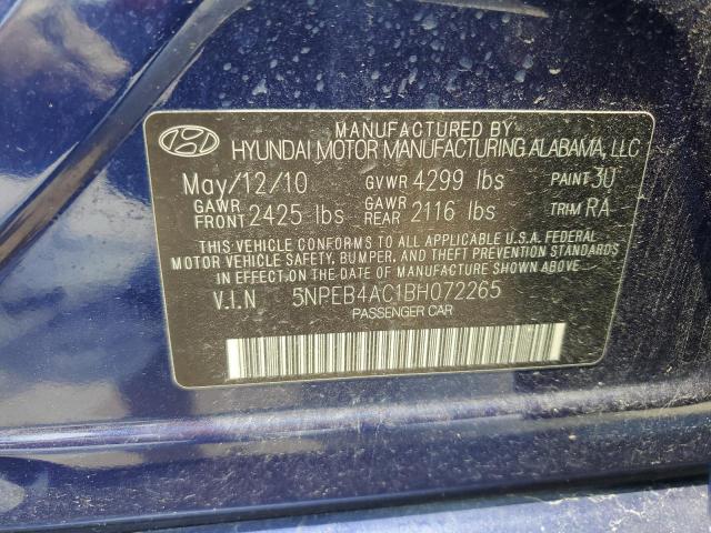 Photo 11 VIN: 5NPEB4AC1BH072265 - HYUNDAI SONATA 